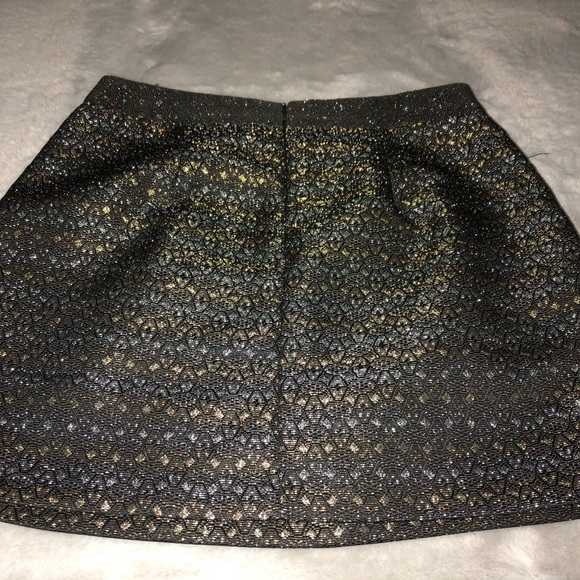 Old Navy Skirt Black with Metallic Design Chic - Picture 2 of 11